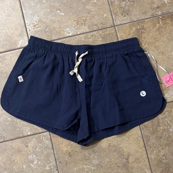 NWT Simply Southern everyday pull on short in Navy size Large cotton drawstring - Picture 1 of 10